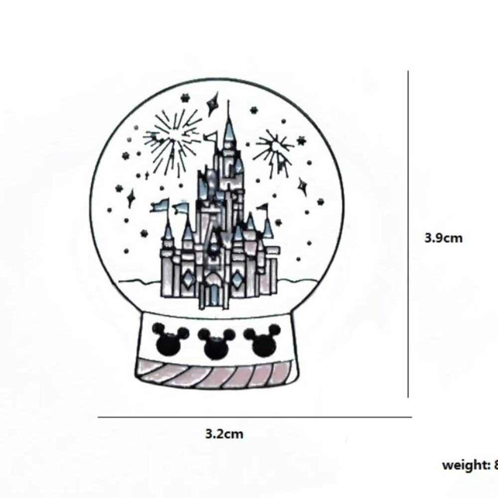 Castle Mouse Bell Pin Brooch - Picture 2 of 2